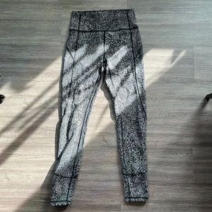 Lululemon pants - 7/8 length - cow like pattern